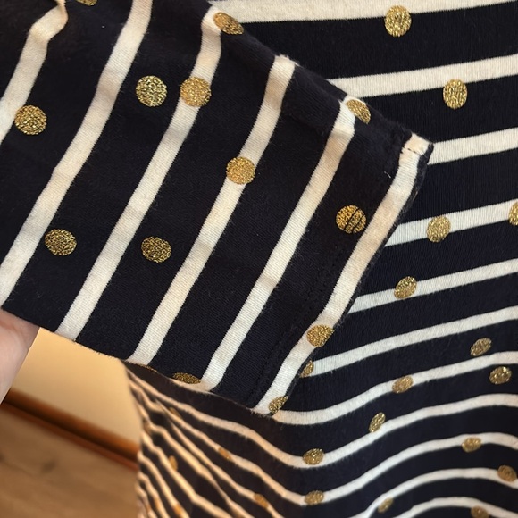 Talbots Nautical Navy Stripe 3/4 Sleeve Top Shirt Like New! Size M Medium ⚓️ - Picture 4 of 6